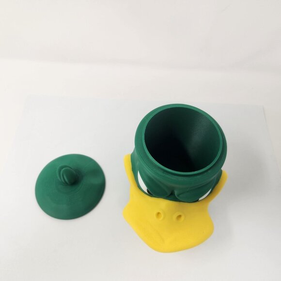 Angry Duck Jar Candy Dish Keepsake Storage Container 3d Printed 6.5" (h) - Picture 3 of 6
